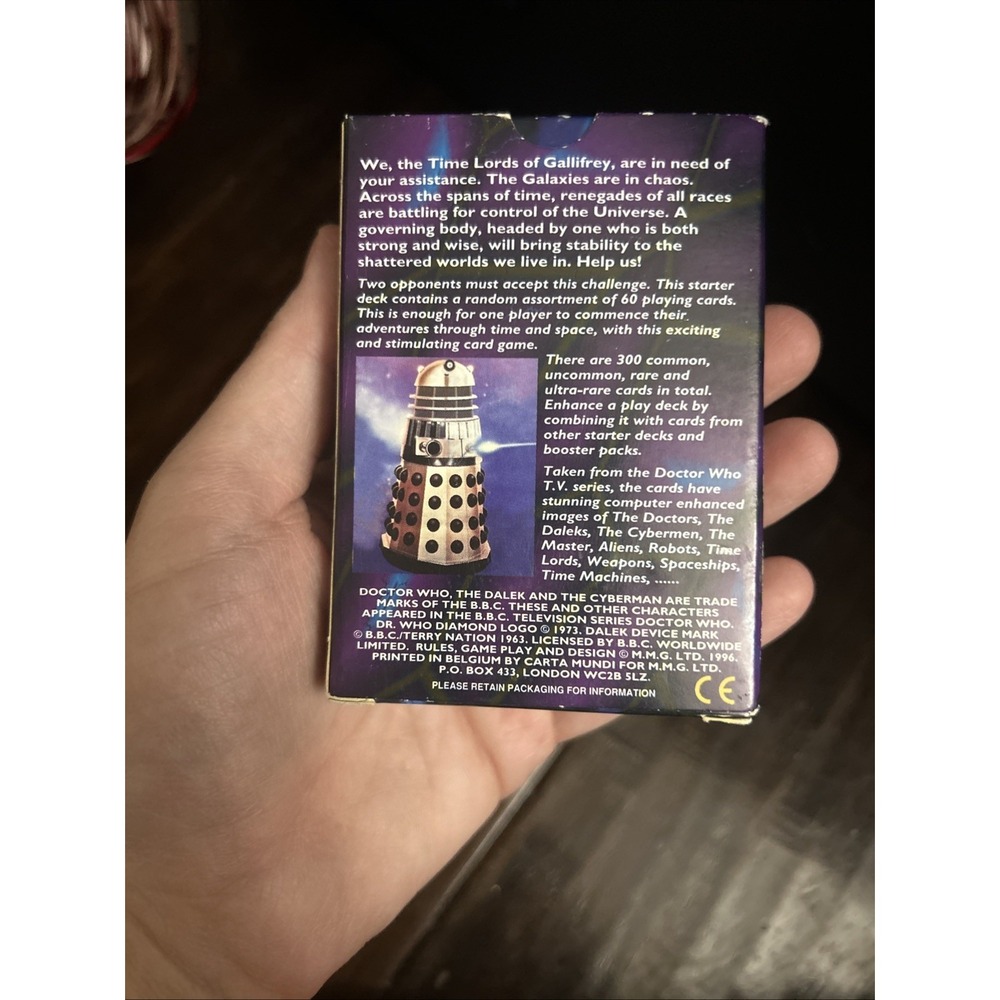 Doctor Who CCG Collectable Trading Card Game 60 Card Starter Deck (1996 MMG) - Picture 3 of 4
